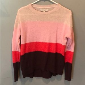 LOFT lightweight sweater color block